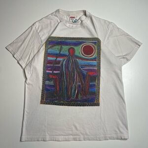 Supreme SS19 Reaper Painting Josh Smith T Shirt Tee White Black Men's L US Made